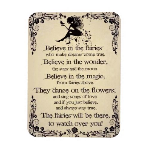 Believe In Fairies 3x4 Photo Magnet