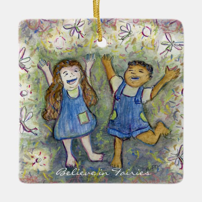 Believe in Fairies Fun Art Custom Ornaments (Front)