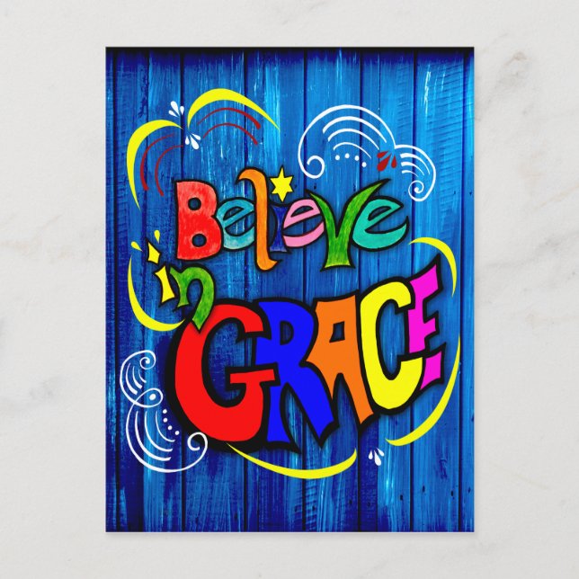 Believe in Grace Holiday Postcard (Front)