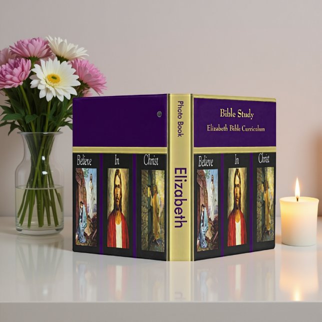 Believe In Jesus Photo album with gold texture Mini Binder (Creator Uploaded)
