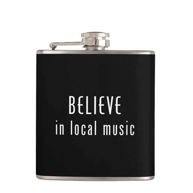 Believe In Local Music Flask (Front)