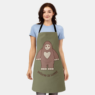 Believe in Love Bigfoot Apron