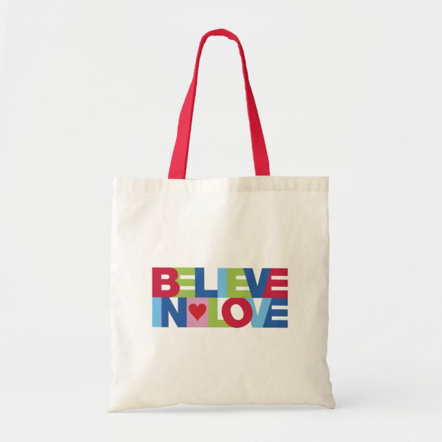 Believe in Love (Color) Tote Bag (Front)