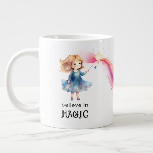 Believe in magic believe in unicorn large coffee giant coffee mug