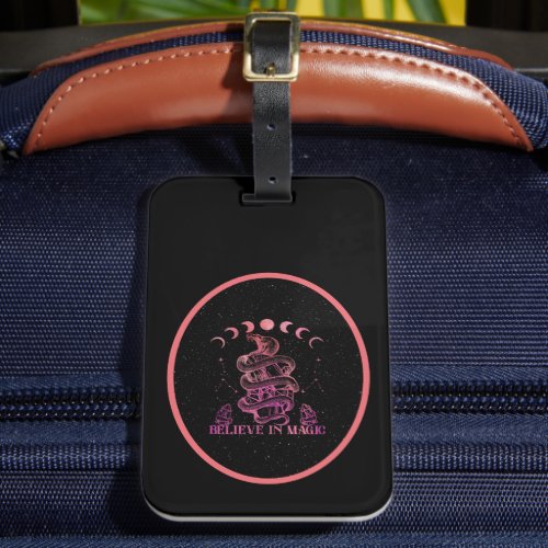 Believe In Magic Celestial Wiccan Art  Luggage Tag
