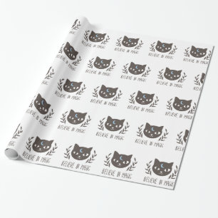 Believe in magic - Choose background color Wrapping Paper