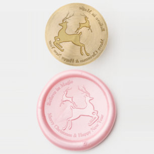 Believe in Magic Christmas Reindeer Wax Seal Stamp