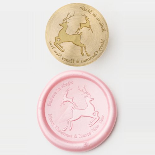 Believe in Magic Christmas Reindeer  Wax Seal Stamp