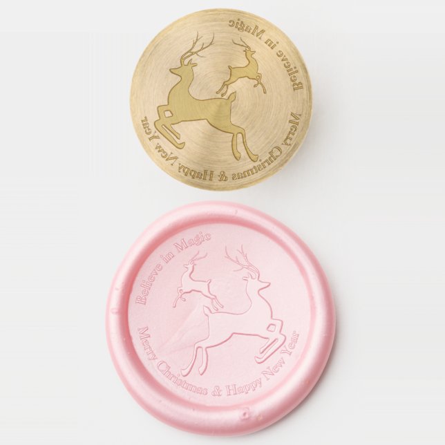 Believe in Magic Christmas Reindeer  Wax Seal Stamp (Stamped)