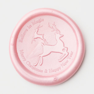 Believe in Magic Christmas Reindeer Wax Seal Sticker