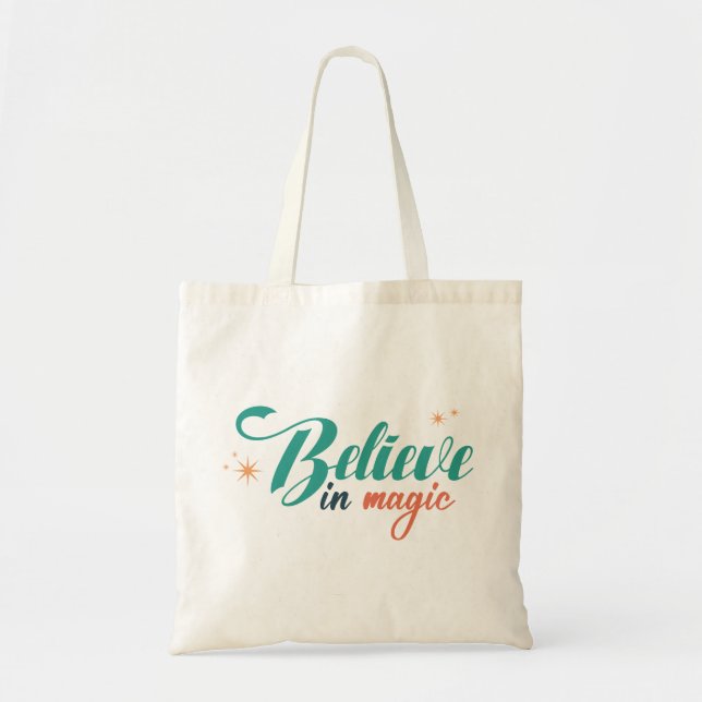 Believe in Magic Christmas Tote Bag (Front)