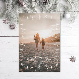 Believe in Magic Family Photo Holiday Card