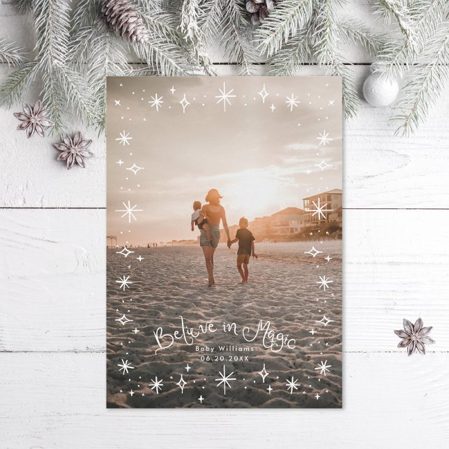 Believe in Magic Family Photo Holiday Card (Creator Uploaded)