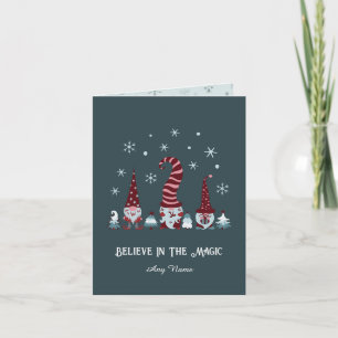 Believe In Magic Gnome Christmas Card