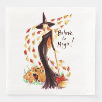BELIEVE IN MAGIC PAPER DINNER NAPKINS