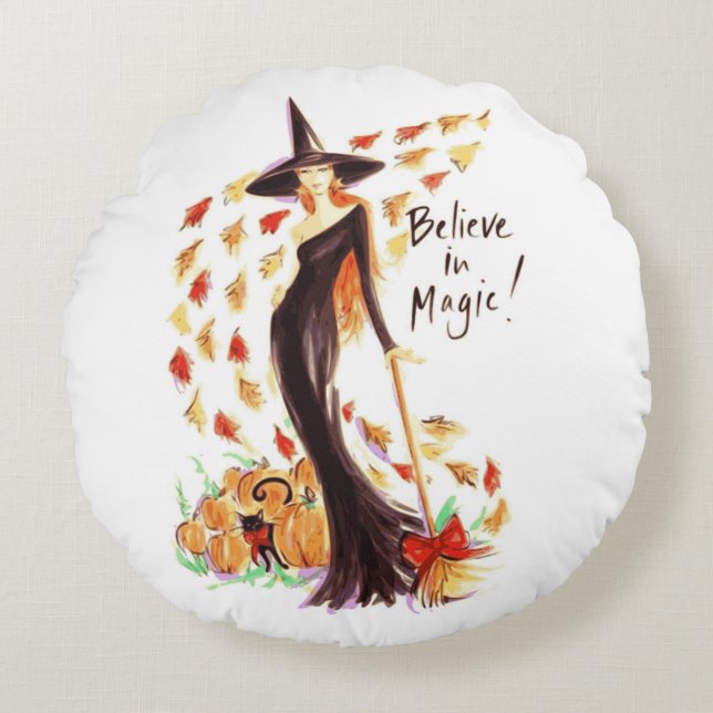 BELIEVE IN MAGIC ROUND PILLOW (Front)