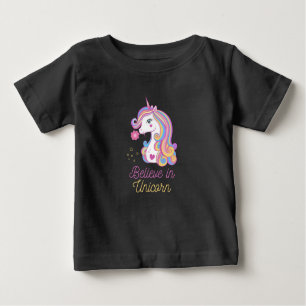 Believe In Magic Unicorn Baby T-Shirt