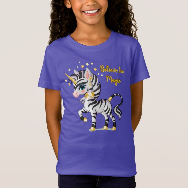 Believe In Magic Unicorns T-Shirt (Front)