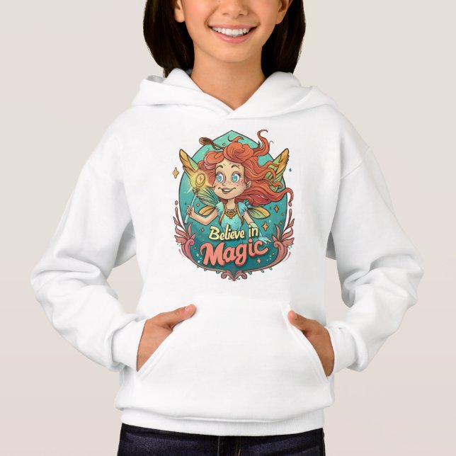 Believe in Magic - Whimsical Fairy Design Hoodie (Front)
