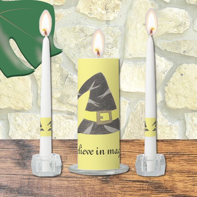 Believe in magic wizard's hat unity candle set (Creator Uploaded)