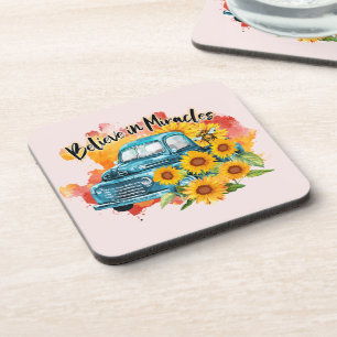 Believe in Miracles  Beverage Coaster