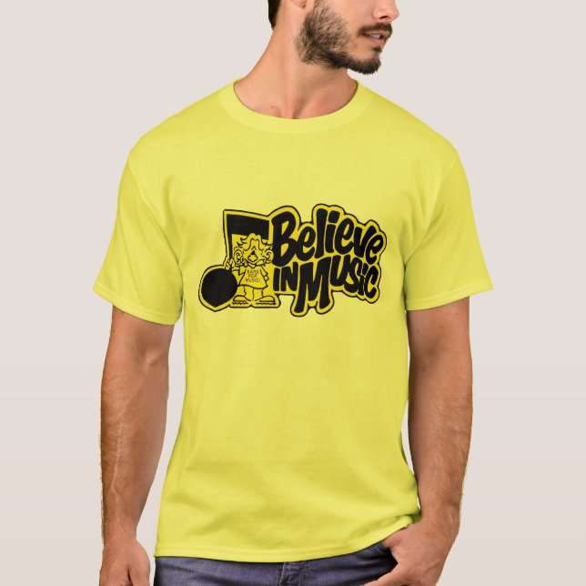 Believe In Music Records and Tapes T-Shirt (Front)