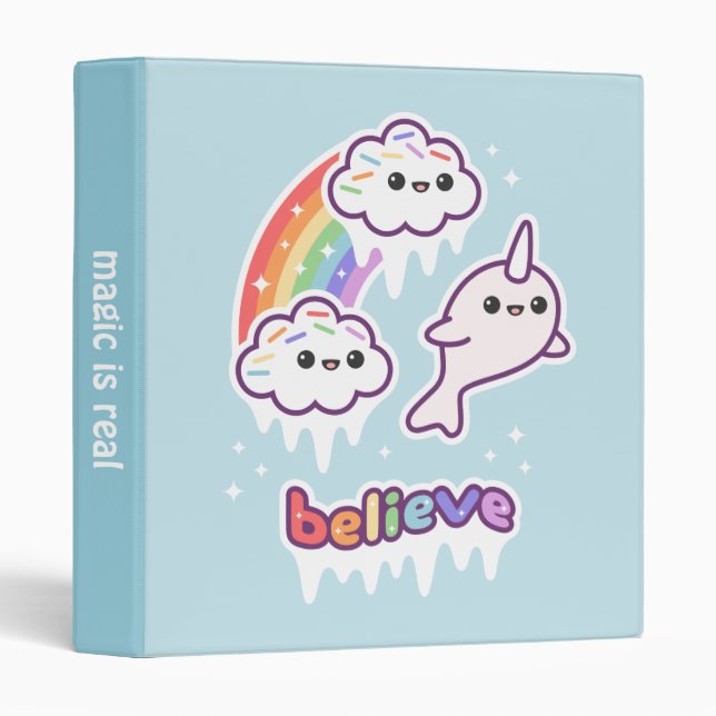 Believe in Narwhals Binder (Front/Spine)