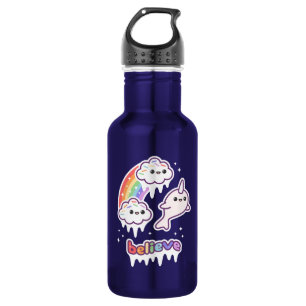Believe in Narwhals Stainless Steel Water Bottle