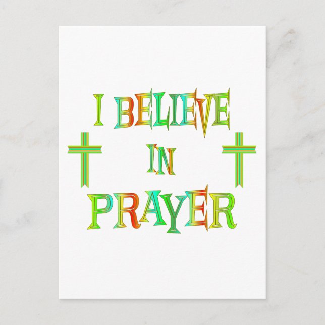 Believe in Prayer Postcard (Front)