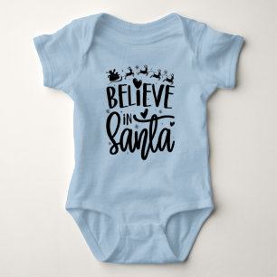 Believe In Santa - Christmas Baby Bodysuit