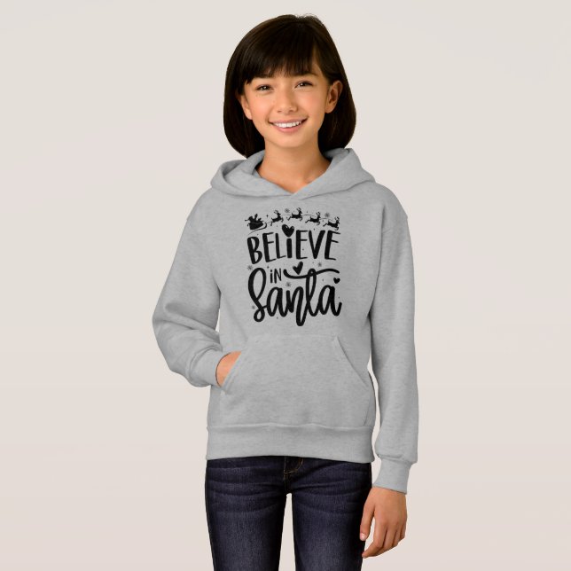 Believe In Santa - Christmas  Hoodie (Front Full)