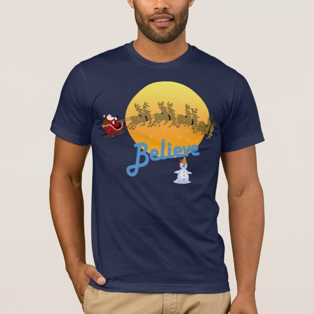 Believe In Santa Claus T-Shirt (Front)