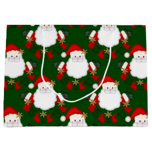 Believe in Santa-GREEN-GIFT BAG L