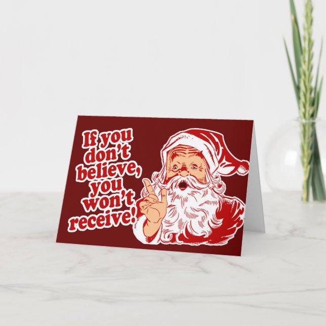 Believe in Santa Holiday Card (Front)