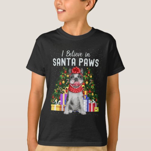 Believe In Santa Paws _ Cute French Bulldog Christ T_Shirt