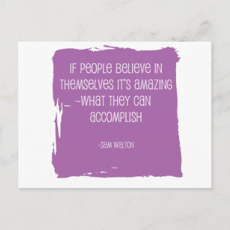 believe in self postcard