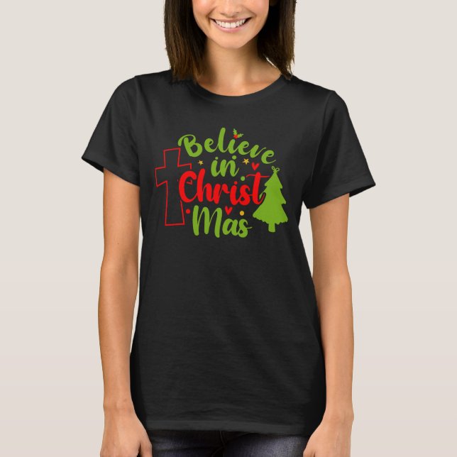 Believe in The Christmas Magic 2023 - Festive Holi T-Shirt (Front)