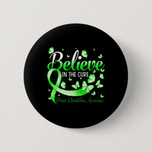 Believe In The Cure Brain Disabilities Awareness B Button