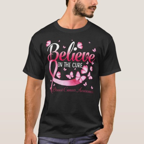 Believe In The Cure Breast Cancer Awareness Butter T_Shirt