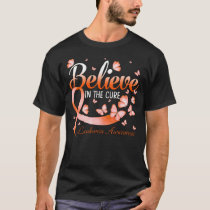 Believe In The Cure Leukemia Awareness Butterfly T-Shirt