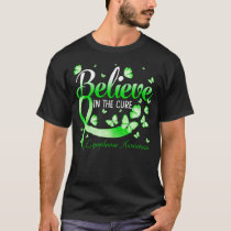 Believe In The Cure Lymphoma Awareness Butterfly T-Shirt