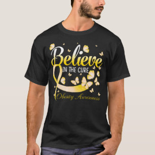 Believe In The Cure Obesity Awareness Butterfly T-Shirt