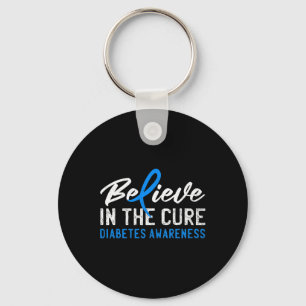 Believe in the Cure T1D Type 1 Diabetes Awareness Keychain