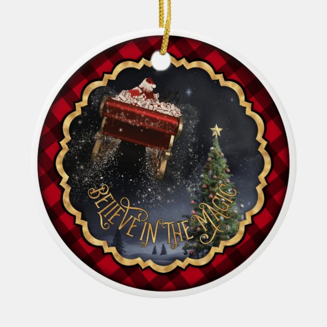 Believe in the Magic Ceramic Ornament (Front)