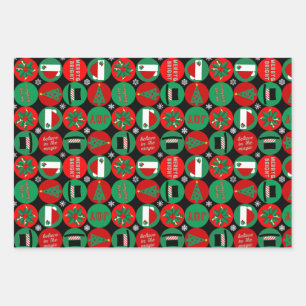 Believe in the Magic – Christmas Pattern Wrapping Paper Sheets