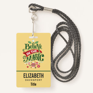 Believe in the Magic Christmas Typography Badge