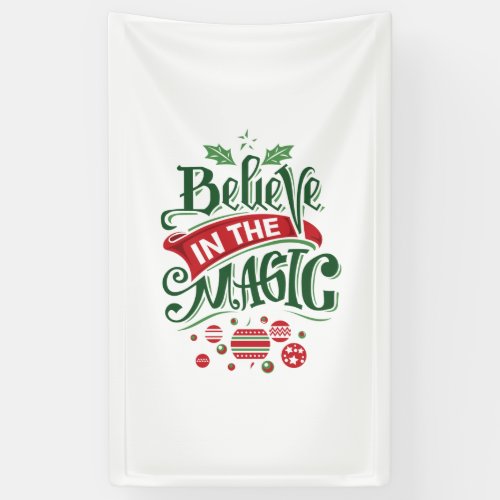 Believe in the Magic Christmas Typography Banner