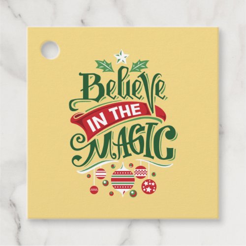 Believe in the Magic Christmas Typography Favor Tags