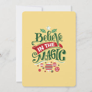 Believe in the Magic Christmas Typography Holiday Card