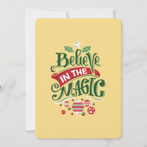 Believe in the Magic Christmas Typography Holiday Card